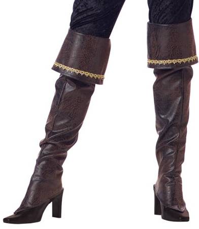 Ladies rustic pirate costume from Amazon.com, including boot gaiters