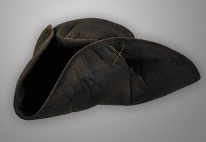 Child-size tri-corner pirate hat available from Costume Craze